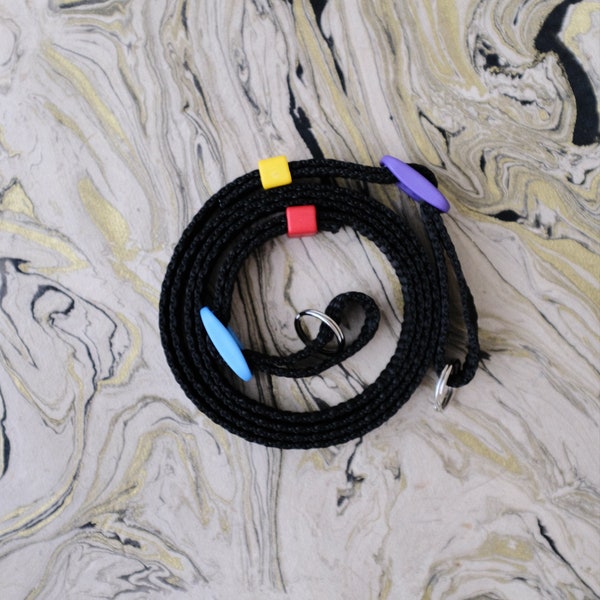 Black Colourful Handmade Adjustable Strong Woven Camera Strap