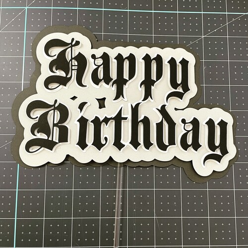 Happy Birthday Cake Topper Etsy