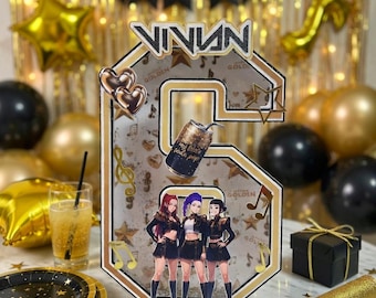 3D-nummer of -letterstuk / decor - gouden thema