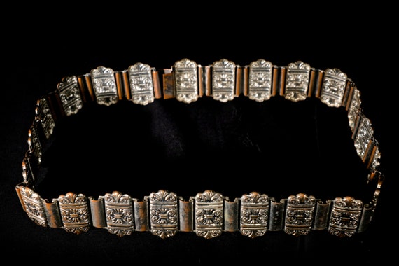 Vintage Silver Tone Belt 1980s-1990s - image 4