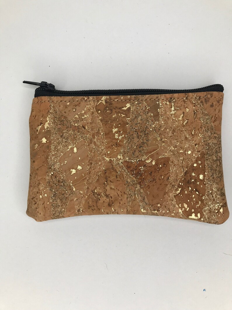 Cork Coin PouchCork EarbudCork Card Holder Choose your Fabric Natural Cork