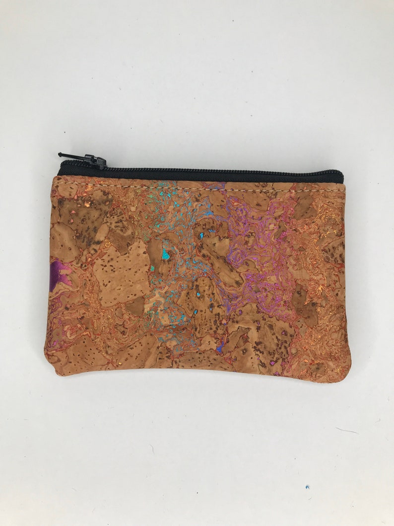 Cork Coin PouchCork EarbudCork Card Holder Choose your Fabric Natural Cork