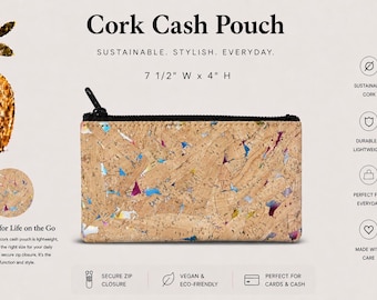 Cash Cork Pouch – Vegan Coin, Cards & Jewelry Holder