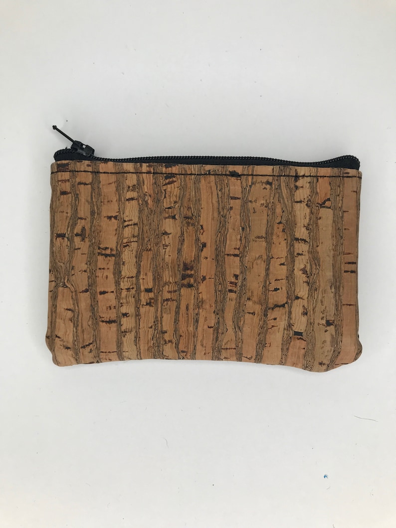 Cork Coin PouchCork EarbudCork Card Holder Choose your Fabric Natural Cork