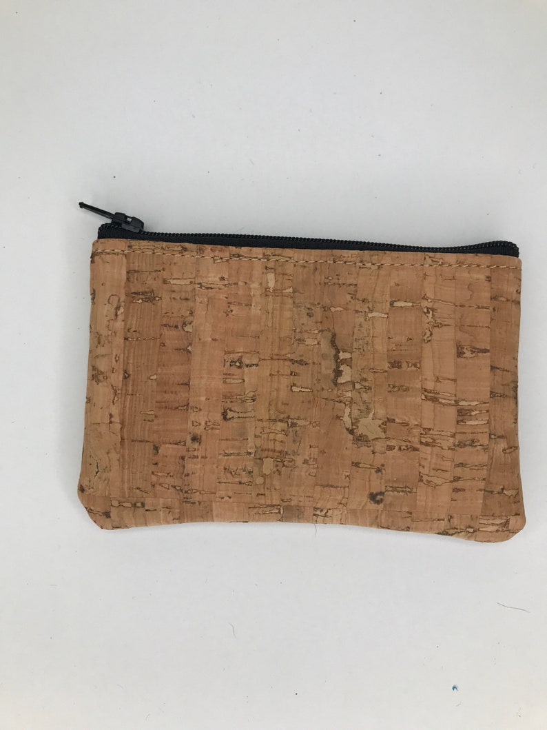 Cork Coin PouchCork EarbudCork Card Holder Choose your Fabric Natural Cork