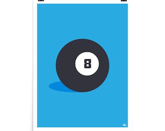 Eight Ball Poster - Etsy