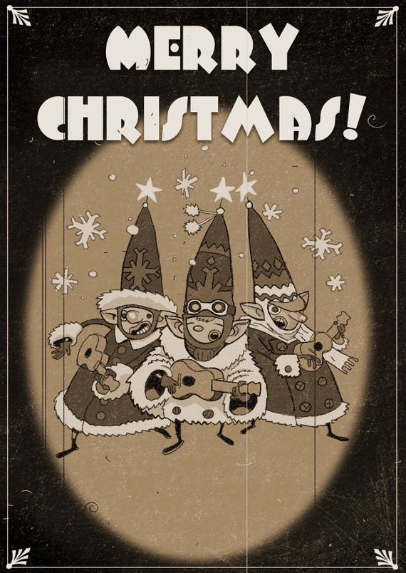 Ukulele Goblin 3 Amigos Single Christmas Card 