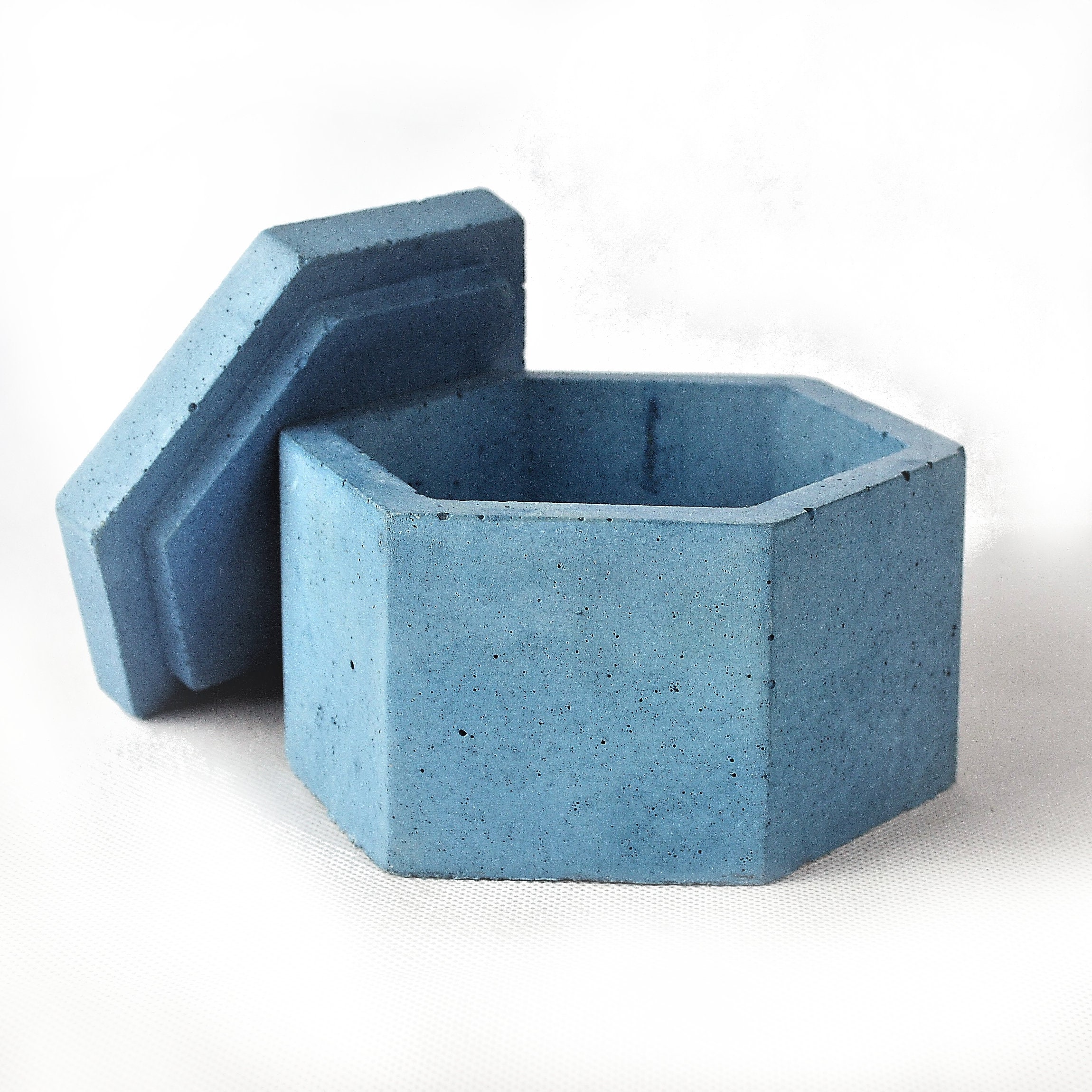 Boite en Béton, Boite à Bijoux, Rangement.