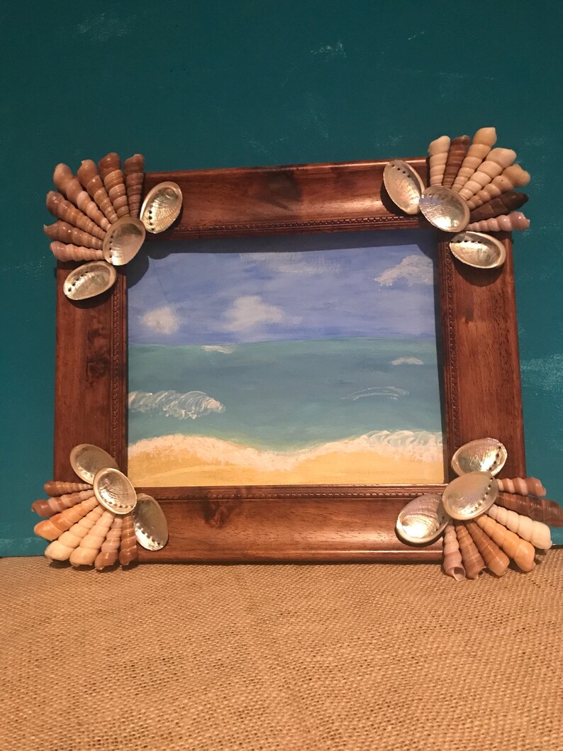 Seashell Picture Frame BeachDecor Etsy