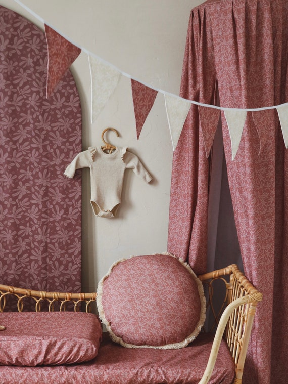 Burgundy Barberries Bed Canopy bedhemel Boho Canopy Retro Canopy Etsy