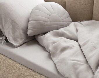 Light grey – Handmade Linen Kids Bedding Set