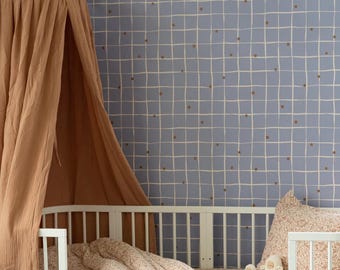Beige Dune - Handmade Muslin Bed Canopy, Boho Kids Room Decor