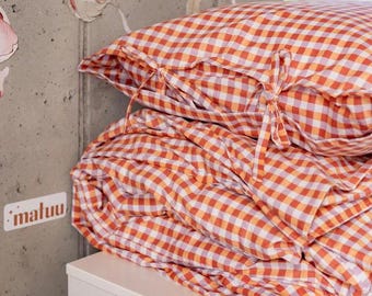 Rustic Gingham – Handmade Cotton Kids Bedding Set
