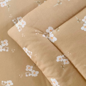 Tapis de jeu floral pour bébé : couverture de couette en coton pour bébé