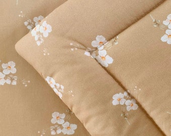 Floral Baby Play Mat: Cotton Baby Quilt Blanket