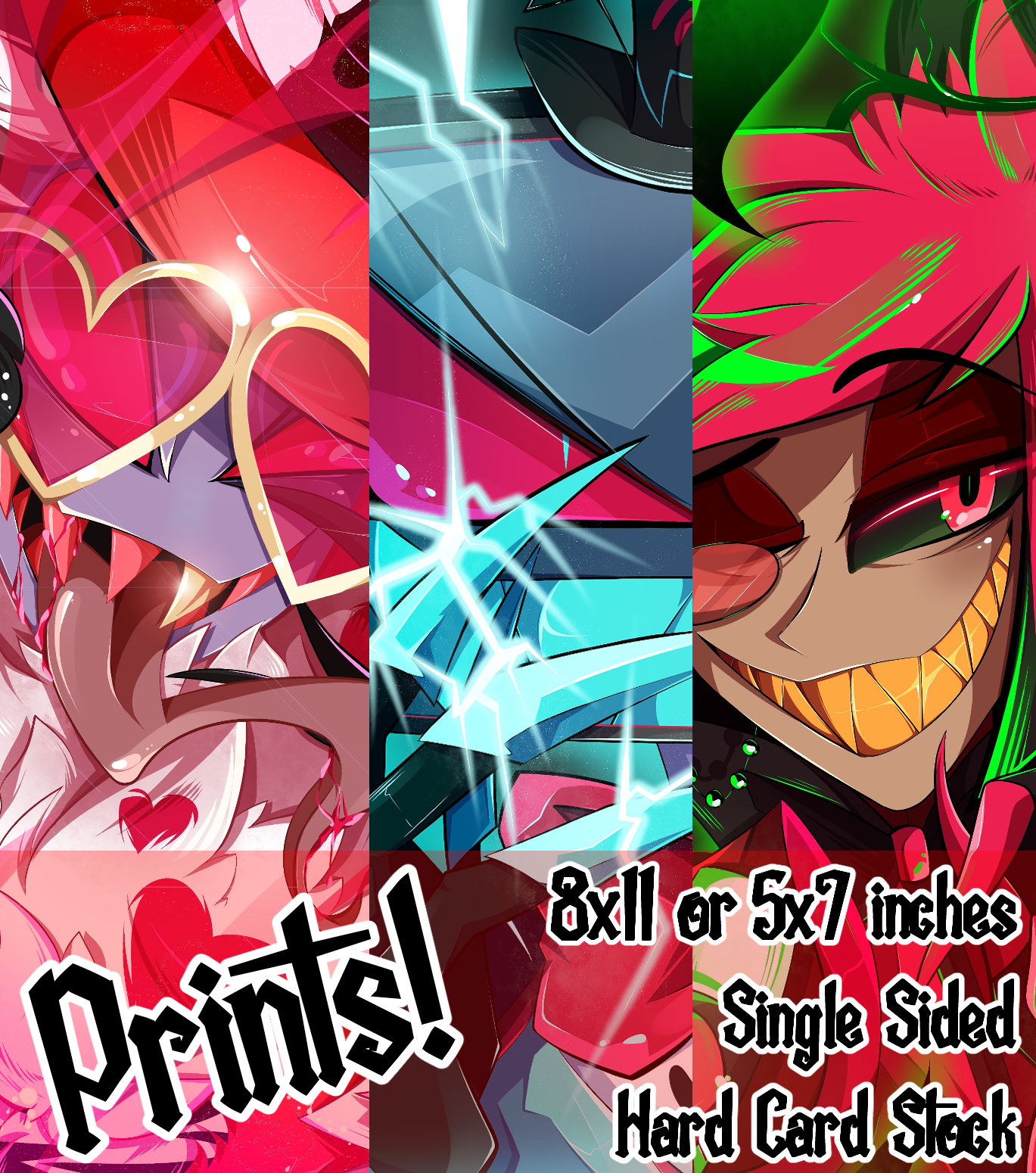 Alastor Vox and Valentino Hazbin Hotel Art Prints - Etsy Alastor Vox and Valentino Hazbin Hotel Art Prints - Etsy