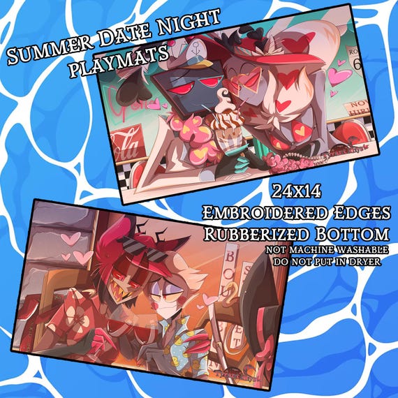 Hazbin Hotel -summer Date Night Playmats- - Etsy