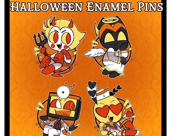 Hazbin Hotel Halloween Enamel Pins