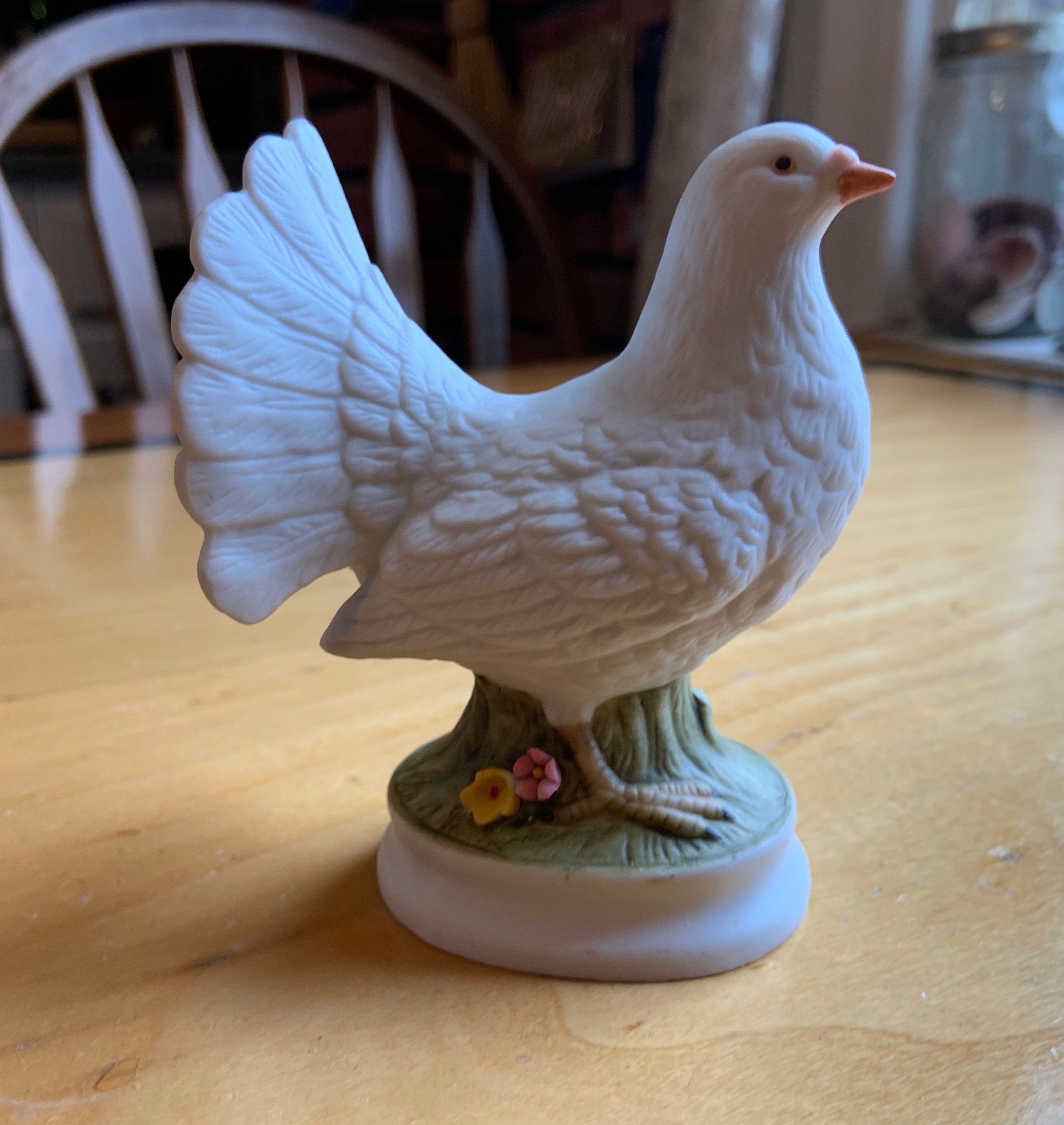 Darling Hand Decorated Realistic Porcelain Bisque White Dove Etsy UK