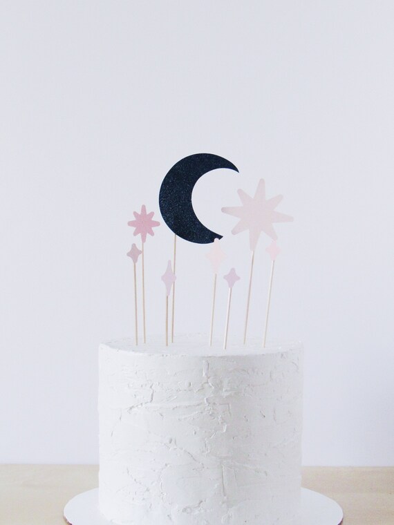 Love You To The Moon Cake Topper Moon Cake Topper Star Etsy