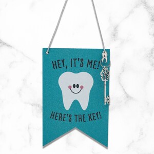 Cabide de porta de fada do dente - presente bonito para crianças perdidas - sinal de fada do dente brilhante para quarto