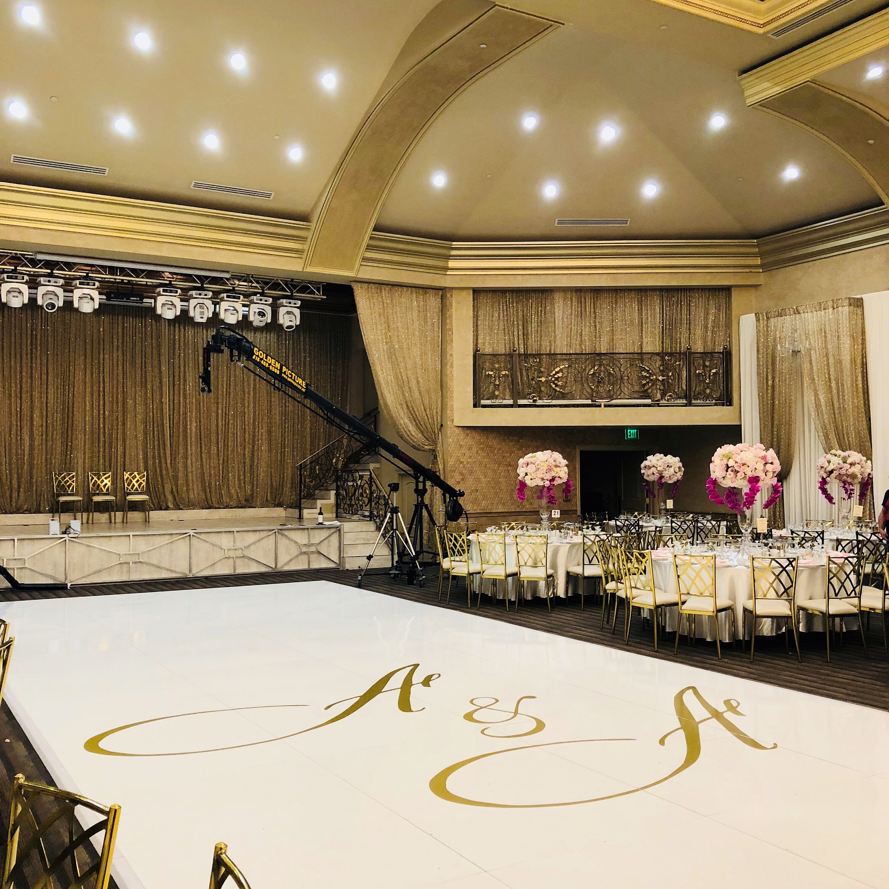 Bride & Groom Initials Personalized Wedding Dance Floor Decal Sticker