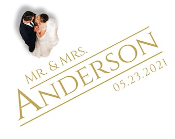 Wedding Dance Floor Decal / Dance Floor Decal / Monogram Decal / Wedding Floor Vinyl / DFD233