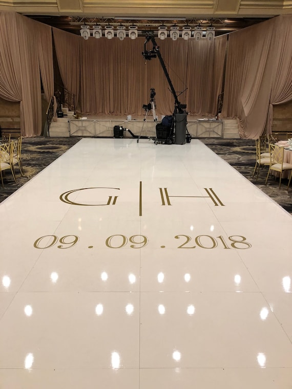 Modern Bride Groom Initials Date Personalized Wedding Etsy