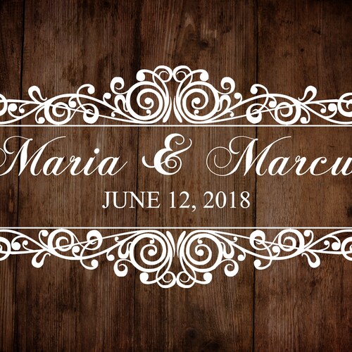 Personalise Wedding Frame Custom Welcome Sign Decor Mirror Sticker Vinyl Decal