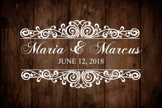 Custom Dance Floor Decal For Your Wedding / Wedding Dance Floor Monogram / Dance Floor Decoration / Personal Wedding Decal / DF2