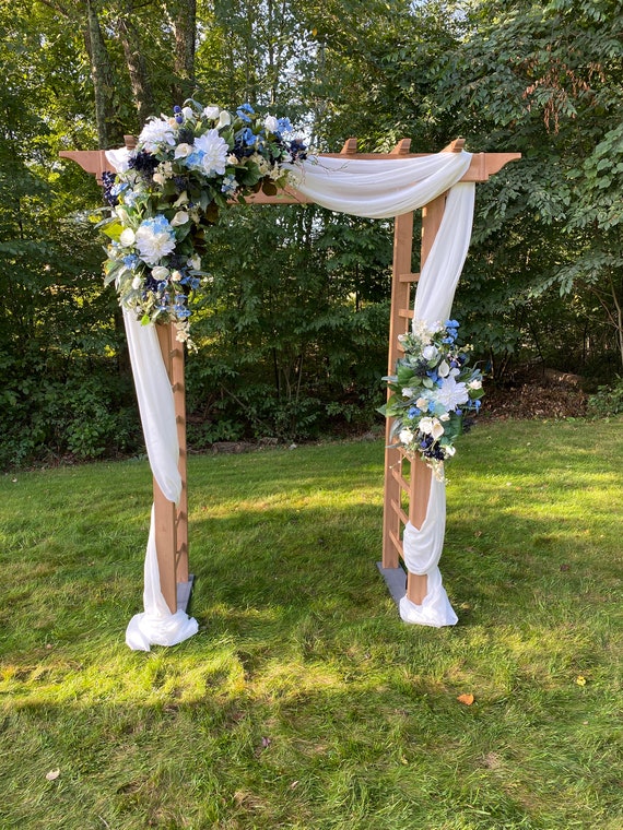 Navy/blush Wedding Flowers Arbor Swag Backyard Wedding Etsy