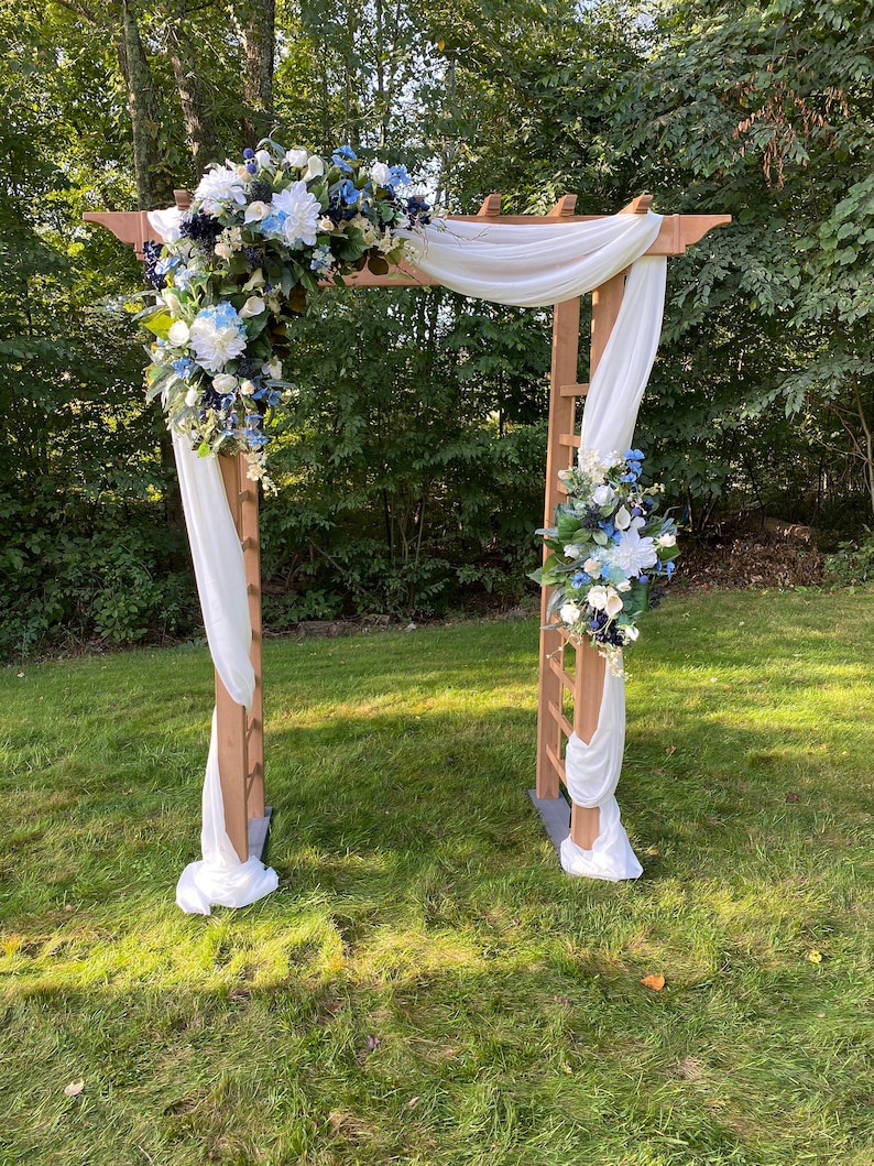 Navy Blue Wedding Decor/ Arbor Swag Backyard Wedding Etsy