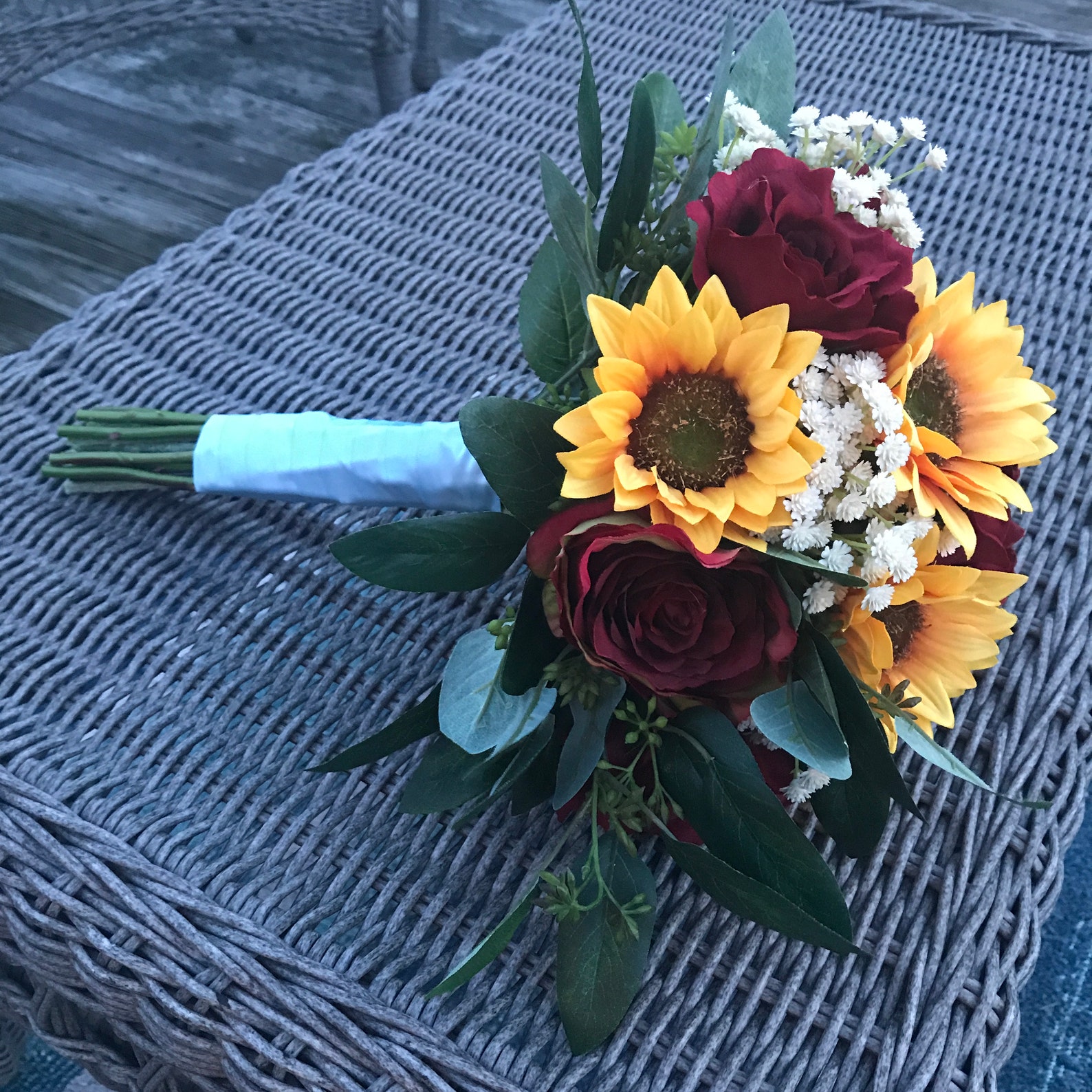 Sunflower Bouquet Bridal Bouquet with Sunflowers and Roses Etsy