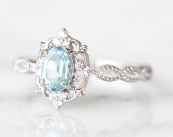 Aquamarine Baguette Ring,Half Eternity Aquamarine Wedding Ring,March Birthstone Ring,Anniversary Gift,Gift for Her,925 Sterling Silver Ring