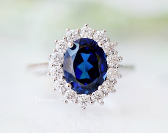White Sapphire Ring | Etsy