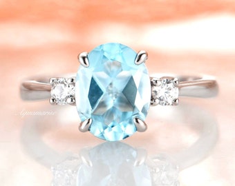 Details about / Certified Natural Blue Topaz 925 Sterling Silver Ring Adjustable Women Gift