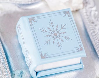 Winter Court Book Ring Box – Glacier Mist Blue, ACOTAR Inspired Proposal Box, Fantasy Engagement Ring Box, Gift for Book Lovers