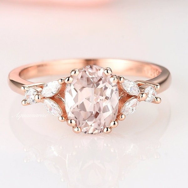 Oval Morganite Ring - Etsy