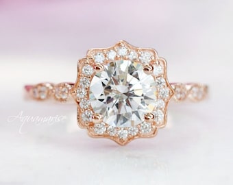 Rose gold cadenza halo ring 2025