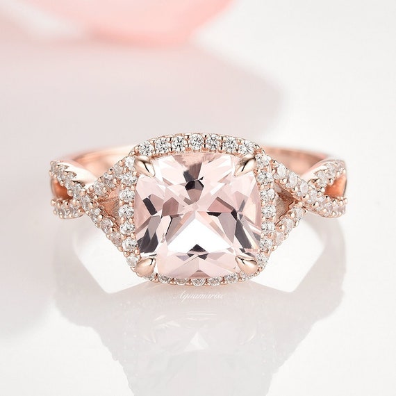Dainty morganite shop ring