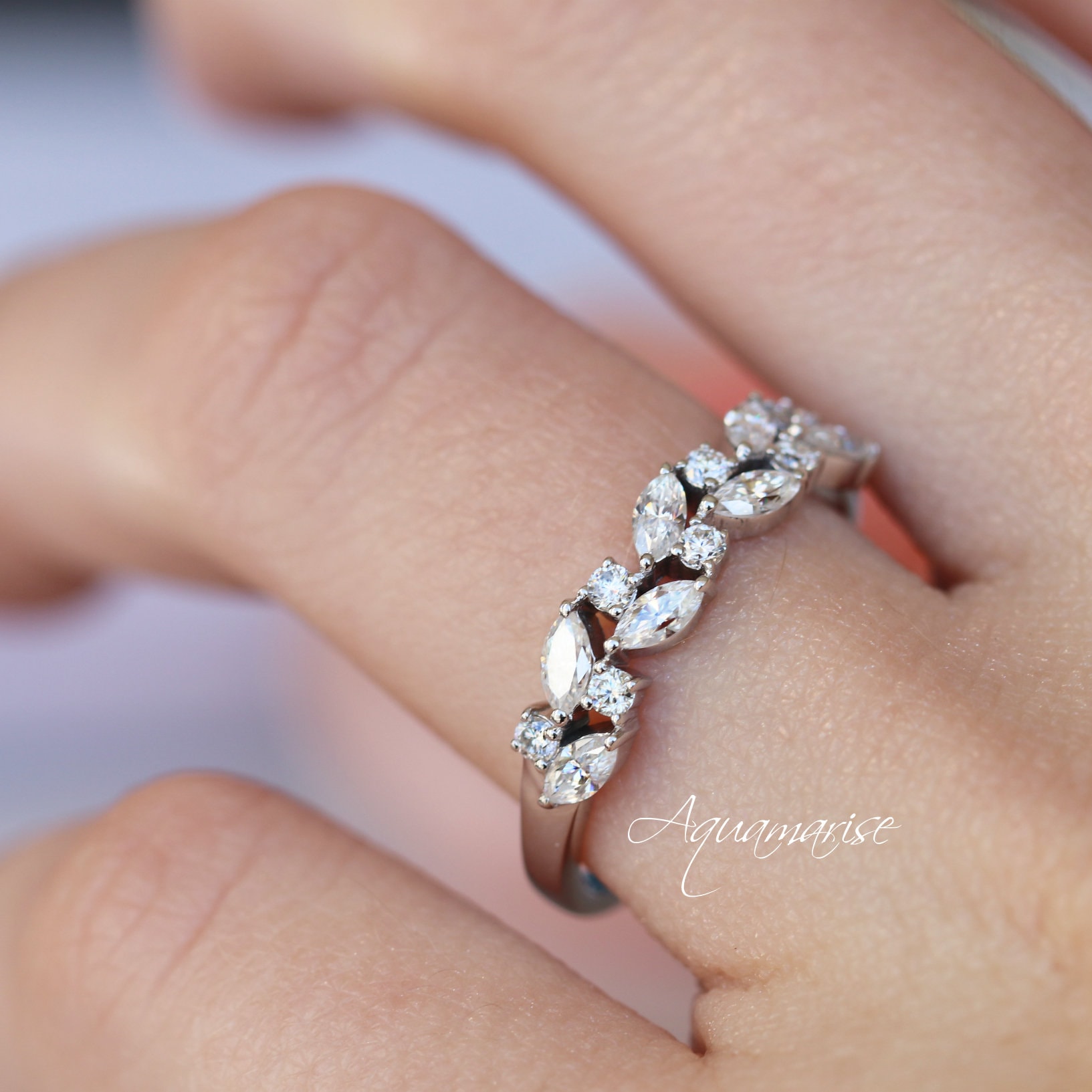 Bague Sculptée Fleurs Bague Couple Jeulia Argent Sterling 925