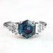 Hexagon Alexandrite Ring- Sterling Silver Ring- Alexandrite Engagement Ring- Promise Ring- June Birthstone- Anniversary Gift- Birthday Gift
