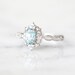Vintage Aquamarine Ring- Art Deco Ring- Genuine Sterling Silver-March Birthstone- Engagement Promise Ring-Anniversary Gift For Her