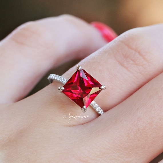 Fashion Ruby Gemstone Ring for Women Silver Fine Jewelry Certified Natural  Gem Good Color Party Birthstone Good Luck Gift - AliExpress