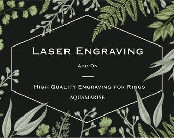 Laser Engraving Add-On for Rings Only, High Quality Laser Engraving, Custom Laser Engraving