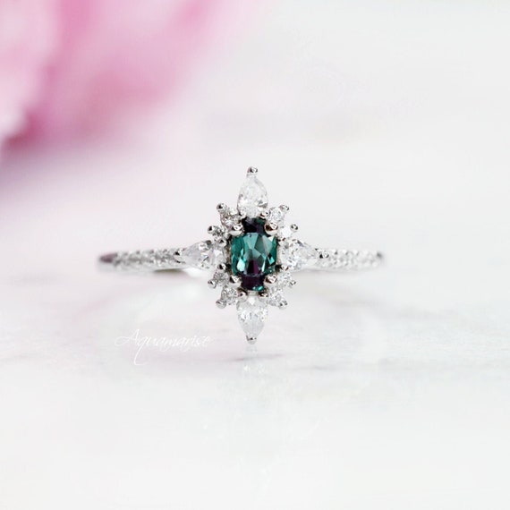 Natural alexandrite engagement rings sale