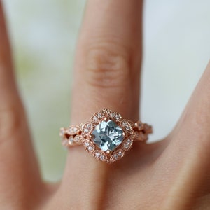 Vintage Diamond Wedding Band 14K Rose Gold Vermeil Engagement Ring For Women Dainty Promise Ring Art Deco Anniversary Birthday Gift For Her image 3