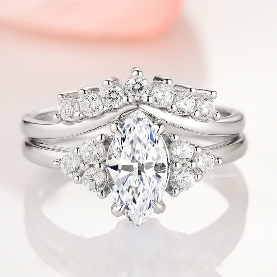 Etsy white hotsell sapphire ring