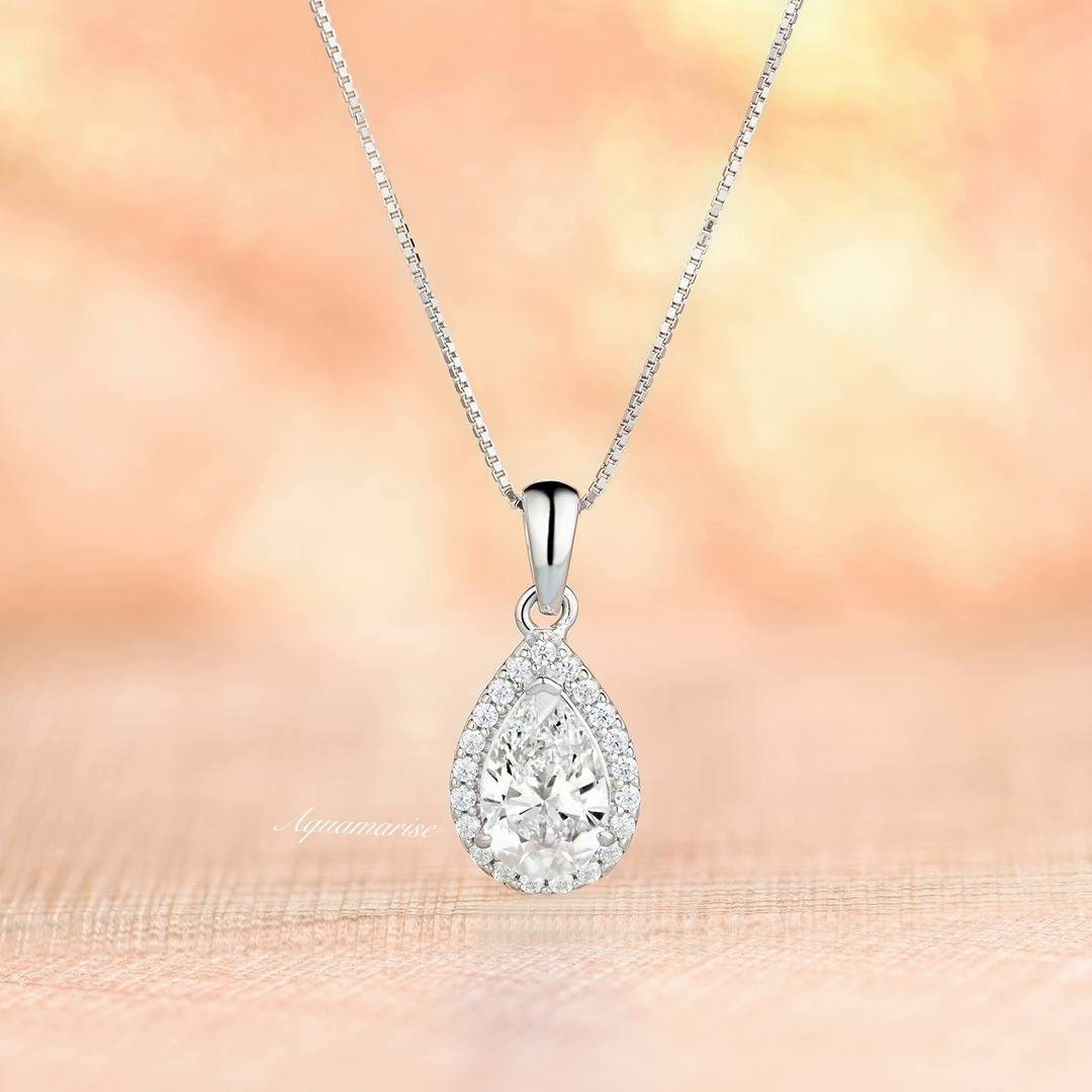 Eternity White Sapphire Platinum plated Silver Tennis Necklace:Jian  London:Silver Necklaces