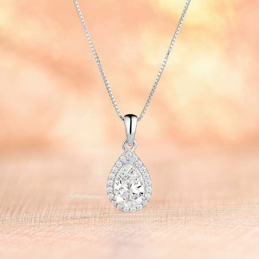 Eternity White Sapphire Platinum plated Silver Tennis Necklace:Jian  London:Silver Necklaces